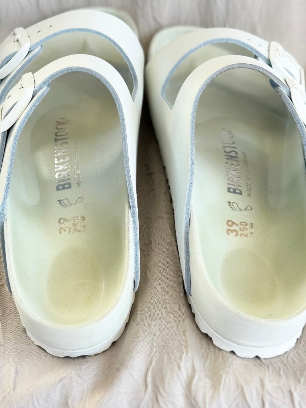 Birkenstock Arizona BS Regular Women 8 Men 6 White Leather Sandal 1026803 Unisex - Picture 10 of 13